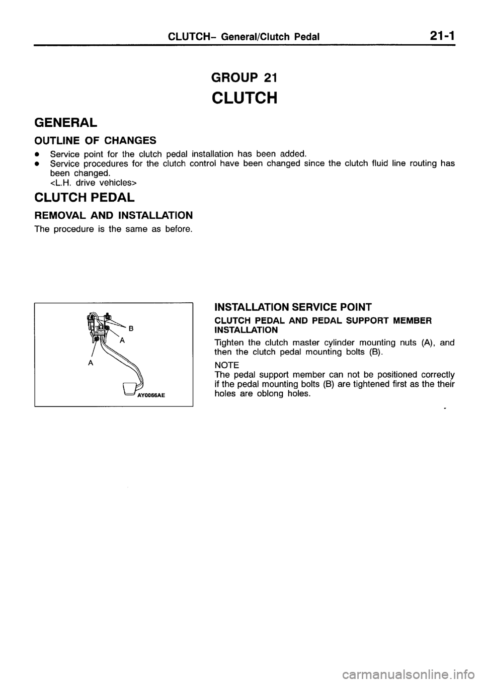 MITSUBISHI SPACE RUNNER 2001  Workshop Manual 