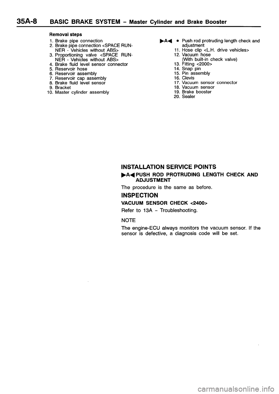 MITSUBISHI SPACE RUNNER 2001  Workshop Manual 