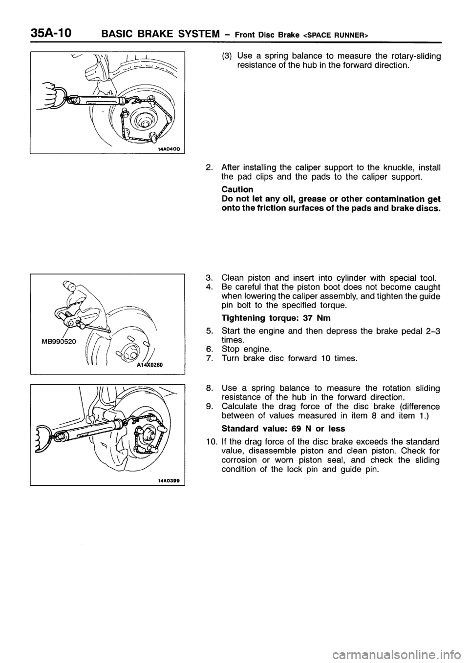 MITSUBISHI SPACE RUNNER 2001  Workshop Manual 