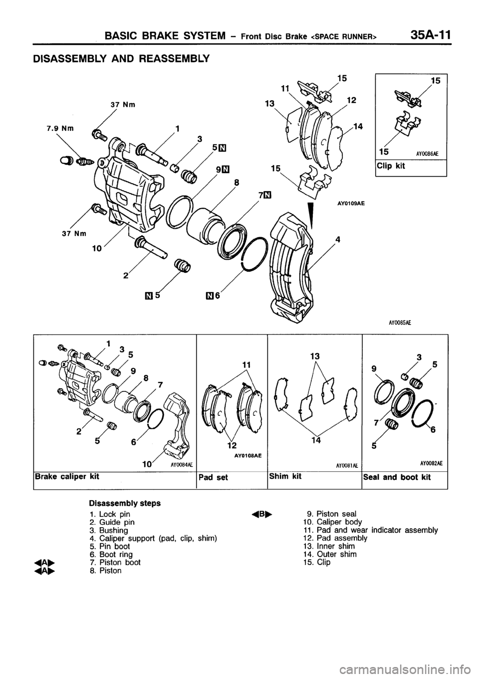 MITSUBISHI SPACE RUNNER 2001  Workshop Manual 