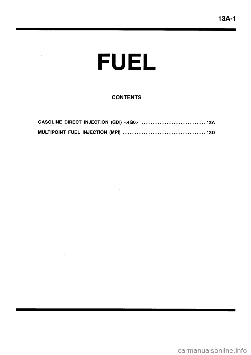 MITSUBISHI SPACE RUNNER 2001  Workshop Manual 