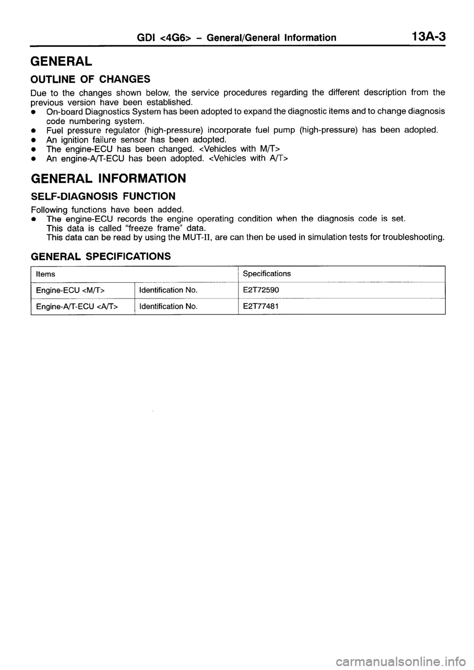 MITSUBISHI SPACE RUNNER 2001  Workshop Manual 