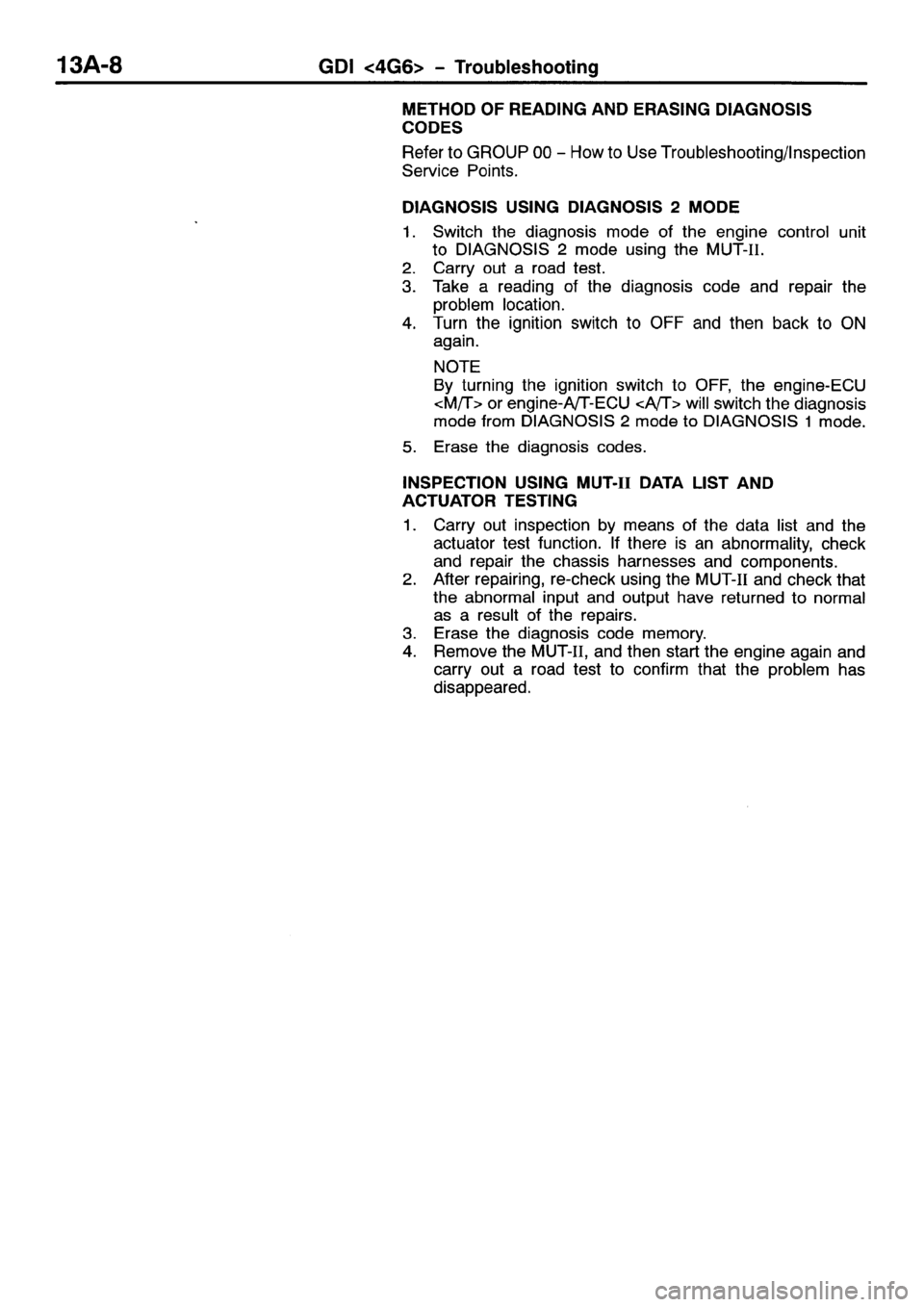 MITSUBISHI SPACE RUNNER 2001  Workshop Manual 