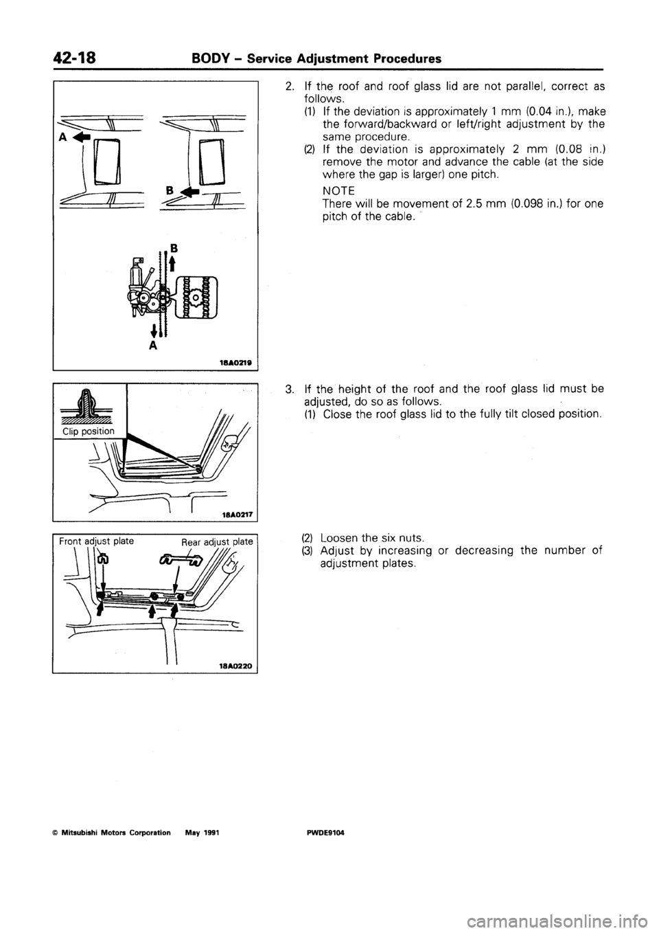 MITSUBISHI SPACE RUNNER 1992  Workshop Manual 