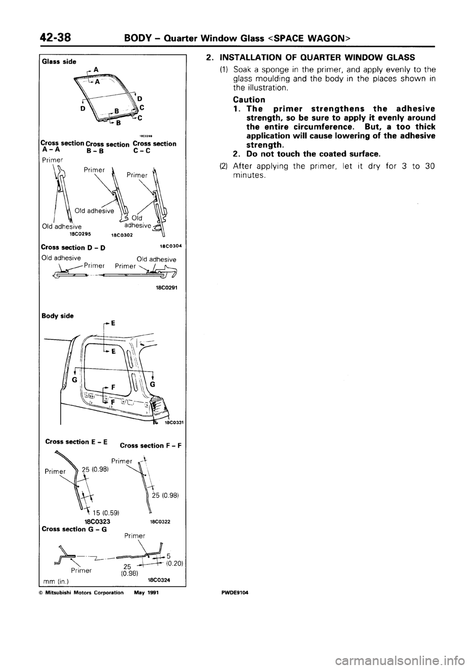 MITSUBISHI SPACE RUNNER 1992  Workshop Manual 