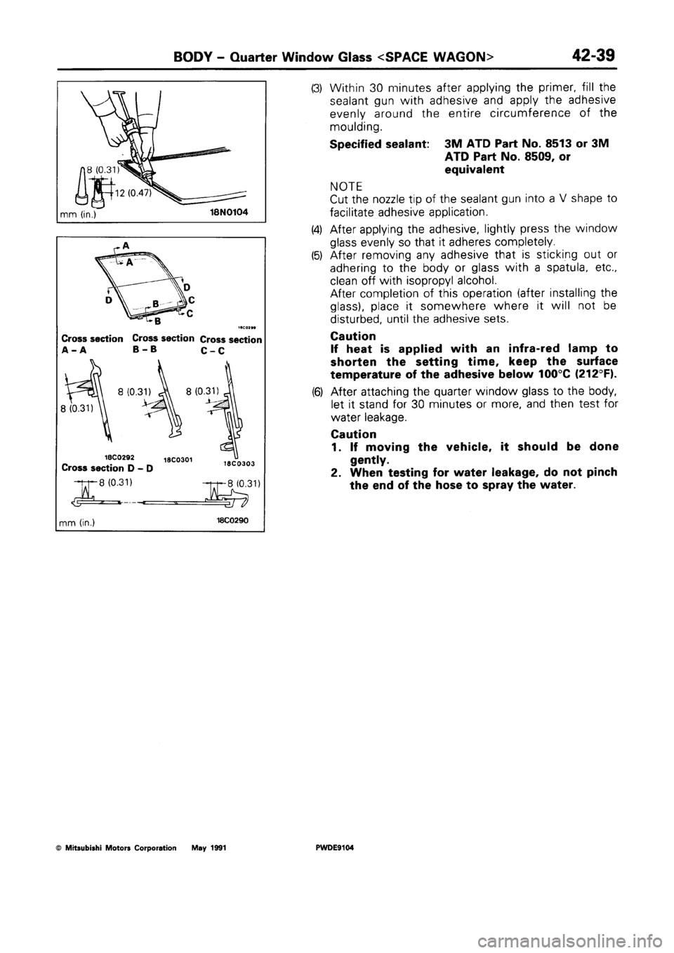 MITSUBISHI SPACE RUNNER 1992  Workshop Manual 