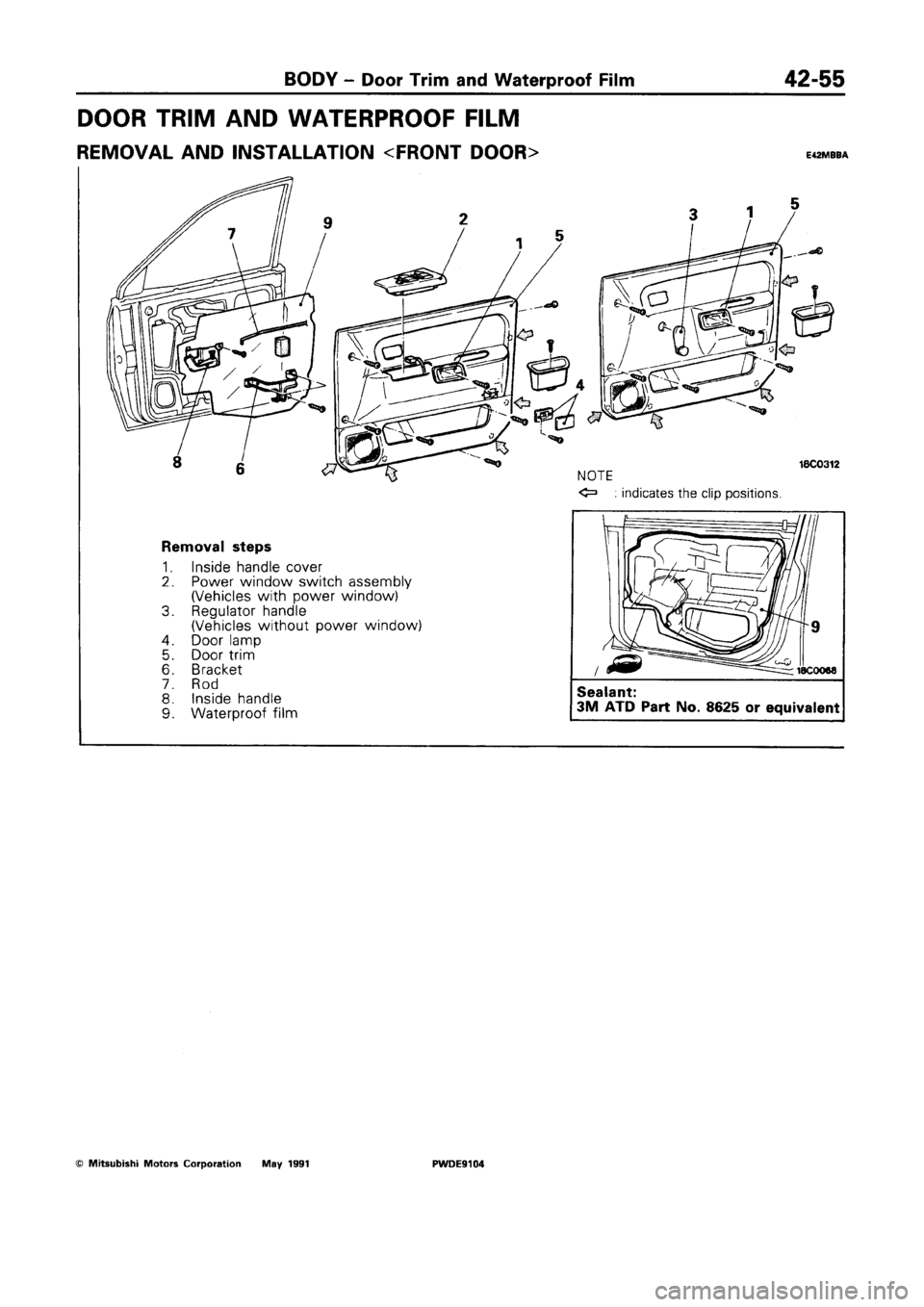 MITSUBISHI SPACE RUNNER 1992  Workshop Manual 