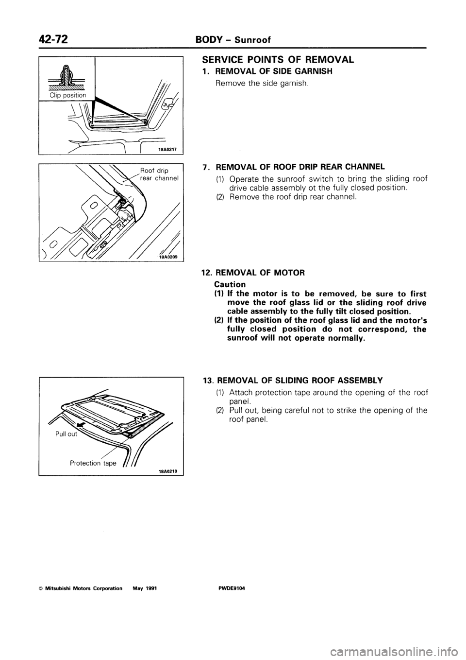 MITSUBISHI SPACE RUNNER 1992  Workshop Manual 