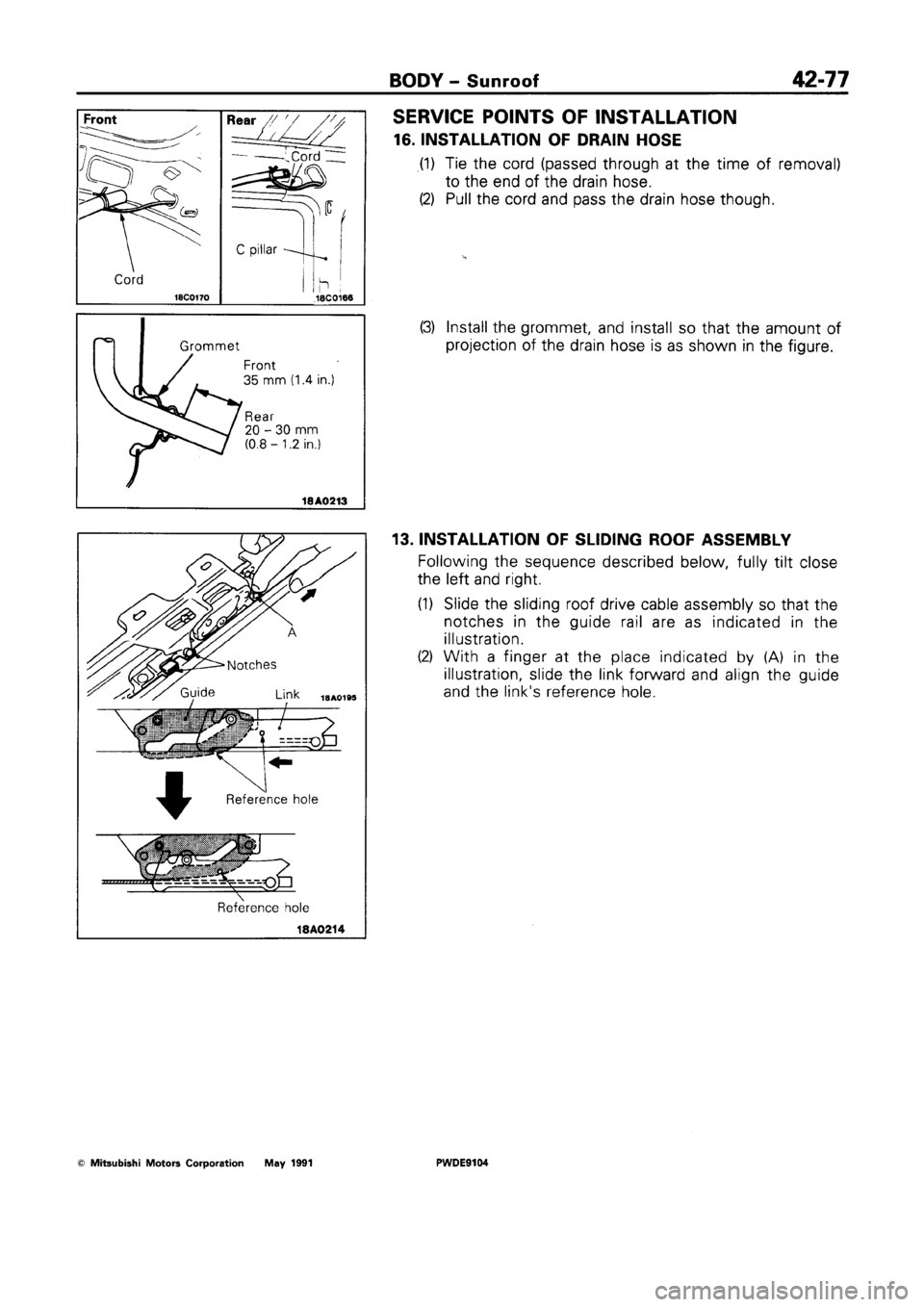 MITSUBISHI SPACE RUNNER 1992  Workshop Manual 