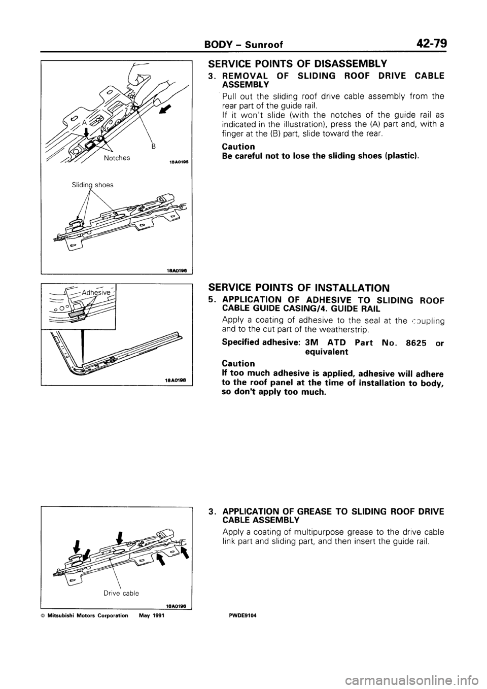 MITSUBISHI SPACE RUNNER 1992  Workshop Manual 