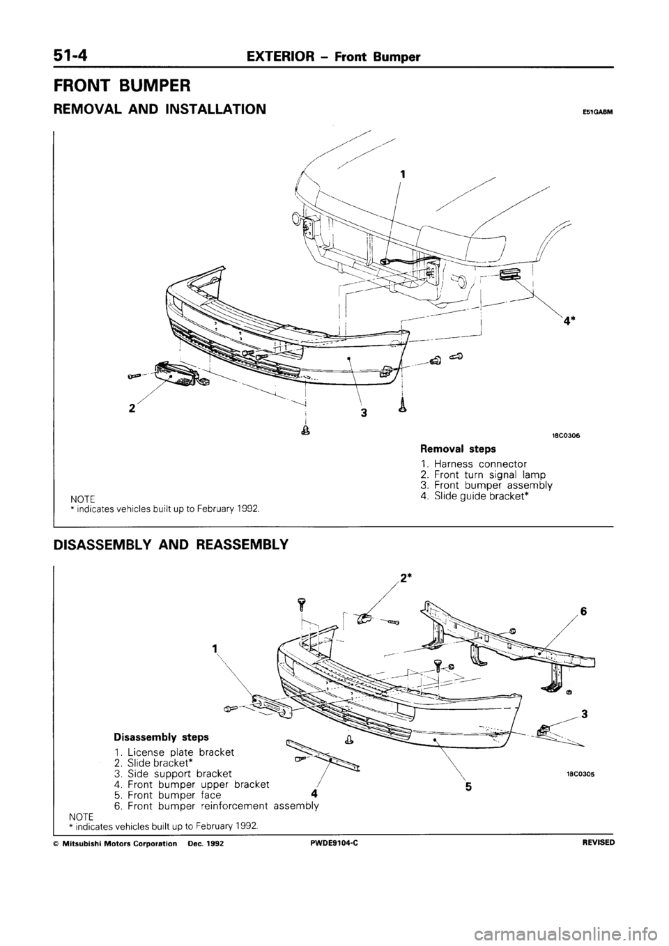 MITSUBISHI SPACE RUNNER 1992  Workshop Manual 