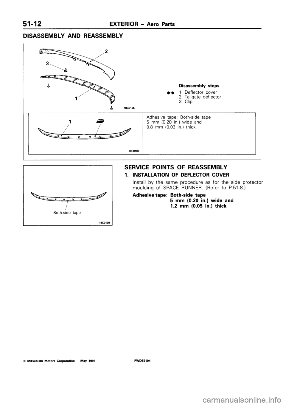MITSUBISHI SPACE RUNNER 1992  Workshop Manual 