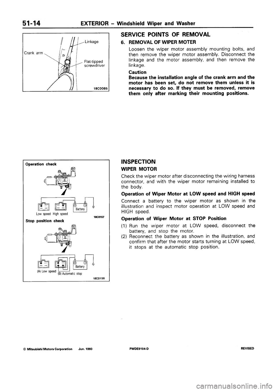 MITSUBISHI SPACE RUNNER 1992  Workshop Manual 