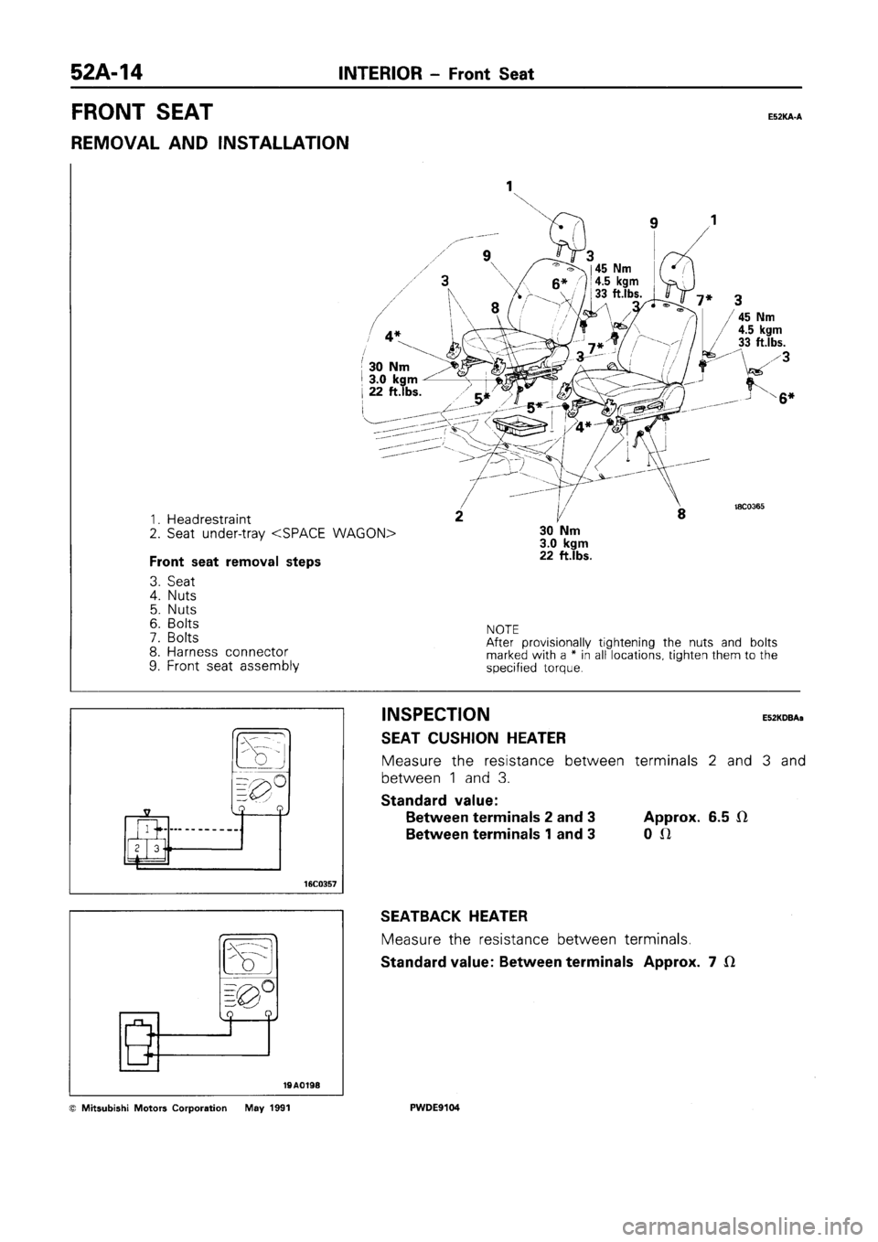MITSUBISHI SPACE RUNNER 1992  Workshop Manual 