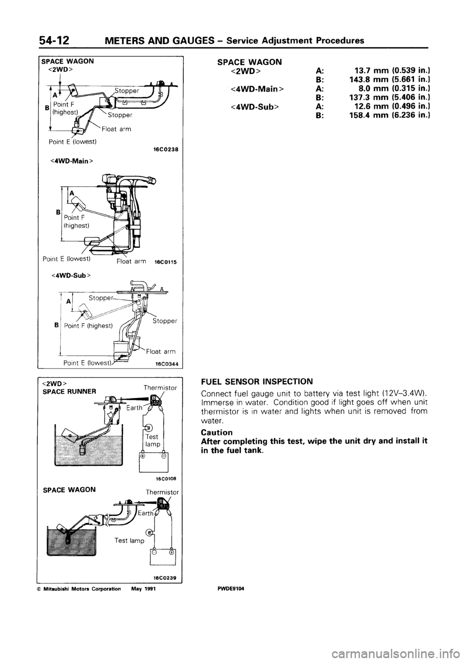 MITSUBISHI SPACE RUNNER 1992  Workshop Manual 