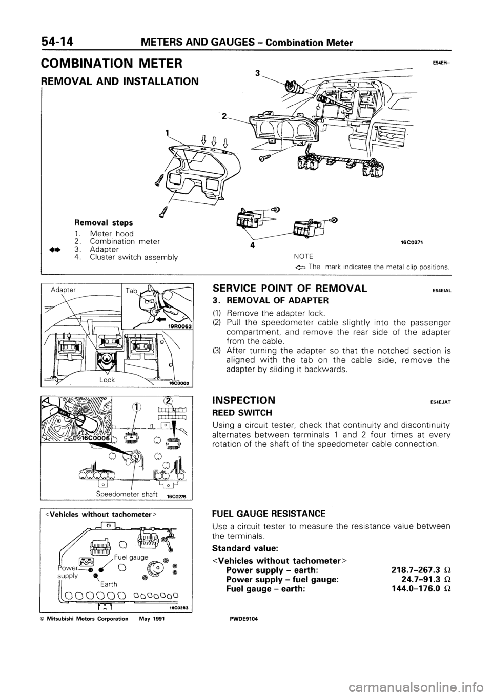 MITSUBISHI SPACE RUNNER 1992  Workshop Manual 