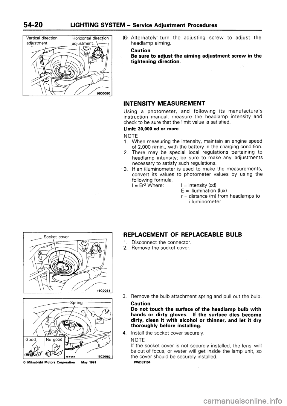 MITSUBISHI SPACE RUNNER 1992  Workshop Manual 