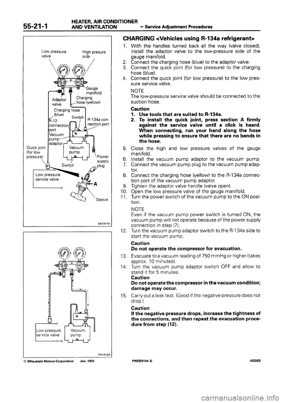 MITSUBISHI SPACE RUNNER 1992  Workshop Manual 