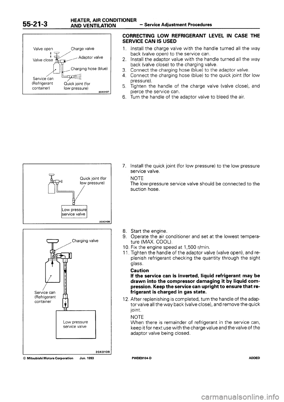 MITSUBISHI SPACE RUNNER 1992  Workshop Manual 