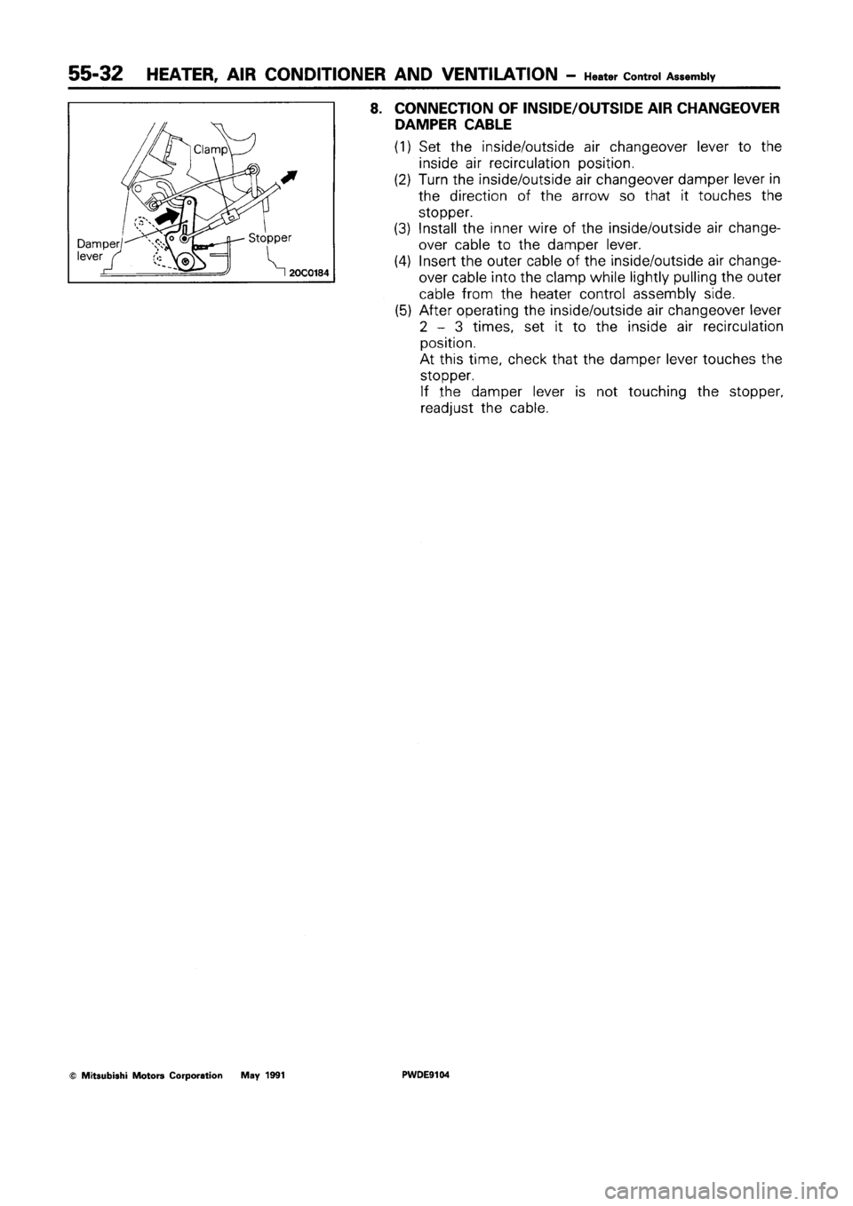 MITSUBISHI SPACE RUNNER 1992  Workshop Manual 