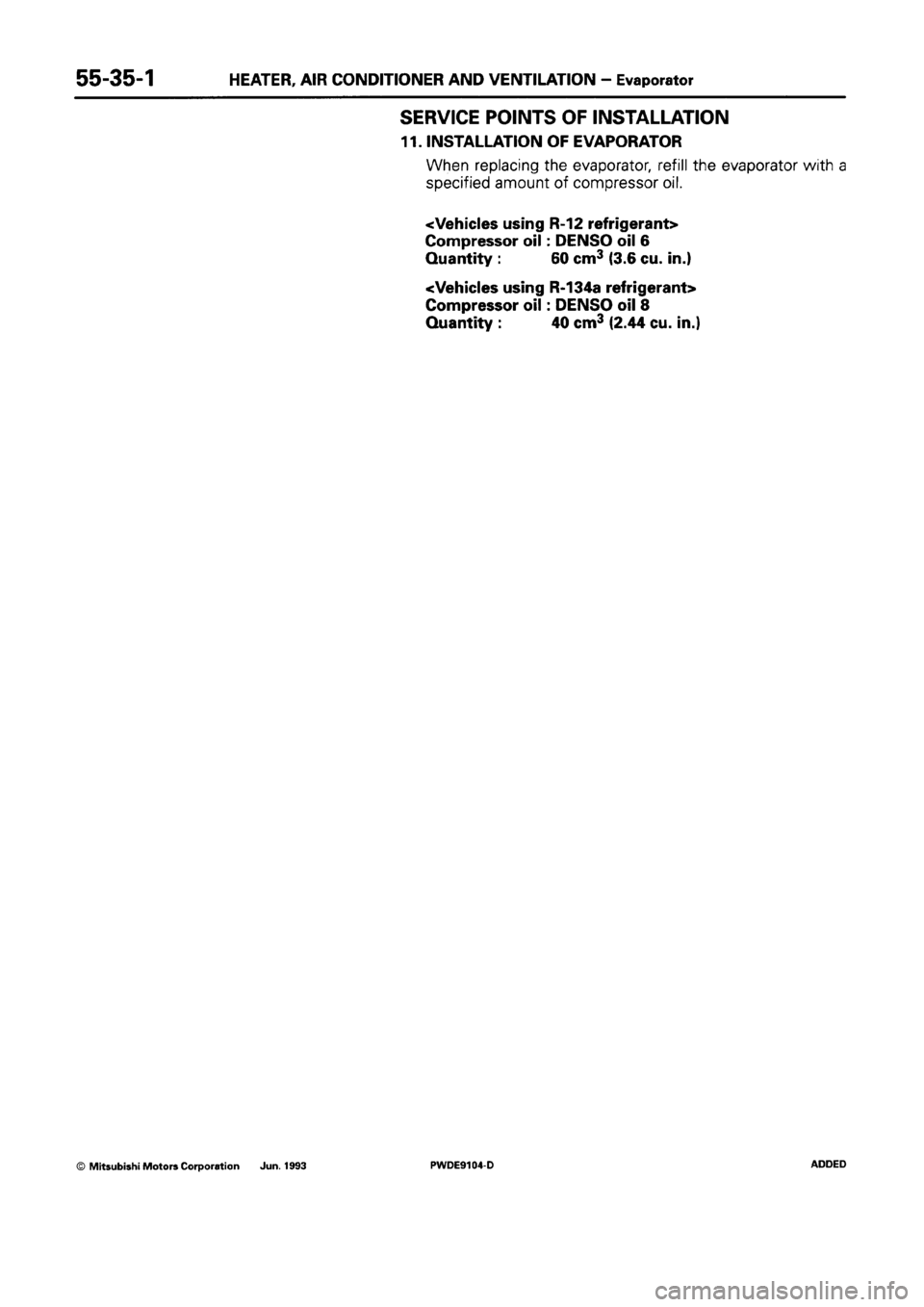 MITSUBISHI SPACE RUNNER 1992  Workshop Manual 