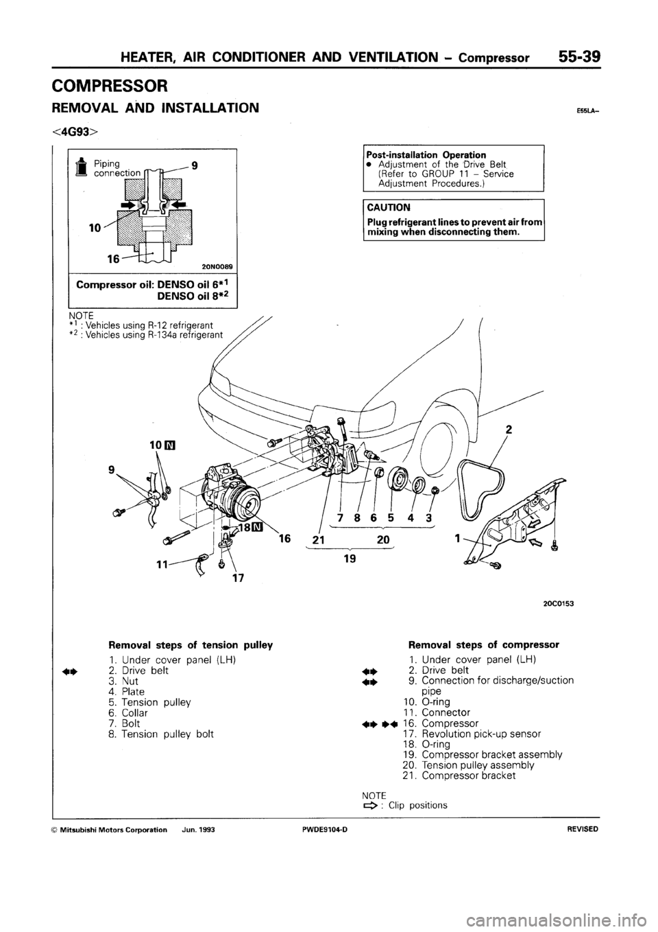 MITSUBISHI SPACE RUNNER 1992  Workshop Manual 