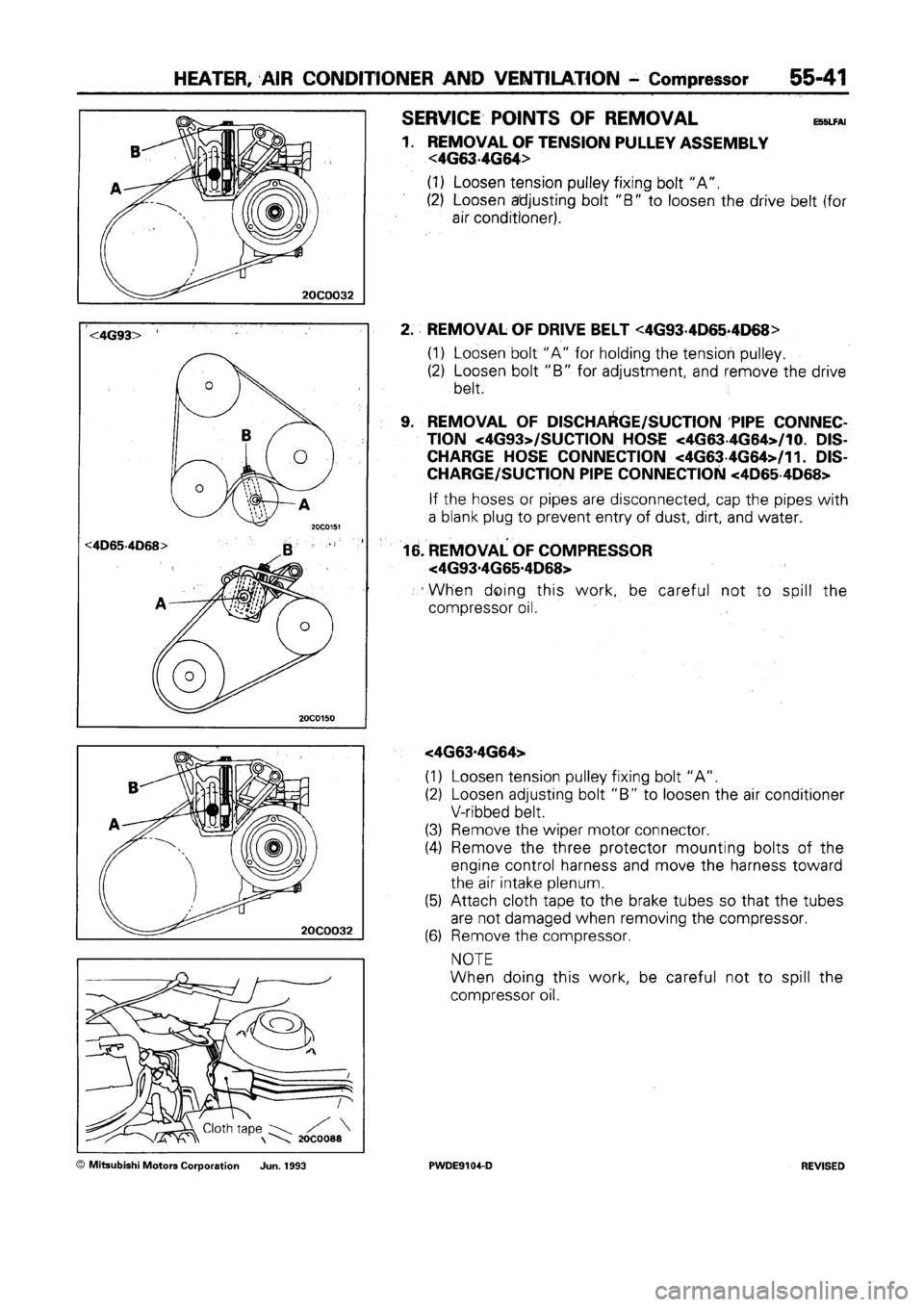 MITSUBISHI SPACE RUNNER 1992  Workshop Manual 