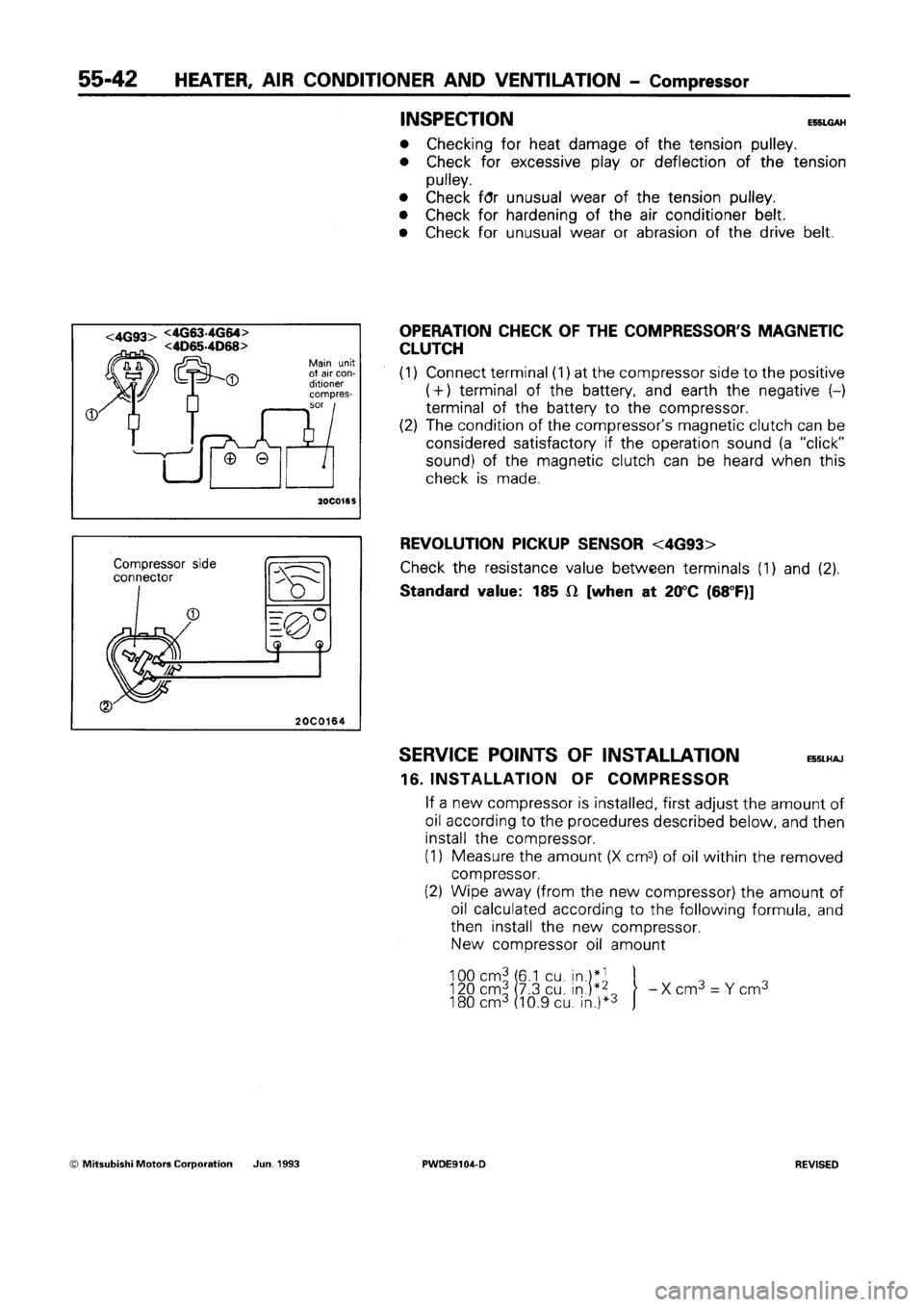MITSUBISHI SPACE RUNNER 1992  Workshop Manual 