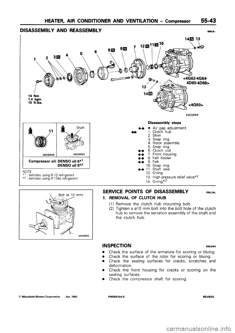 MITSUBISHI SPACE RUNNER 1992  Workshop Manual 