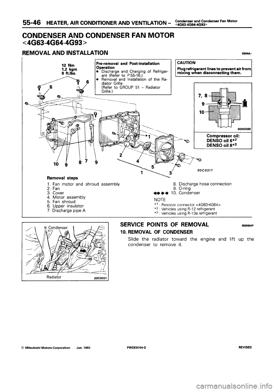 MITSUBISHI SPACE RUNNER 1992  Workshop Manual 