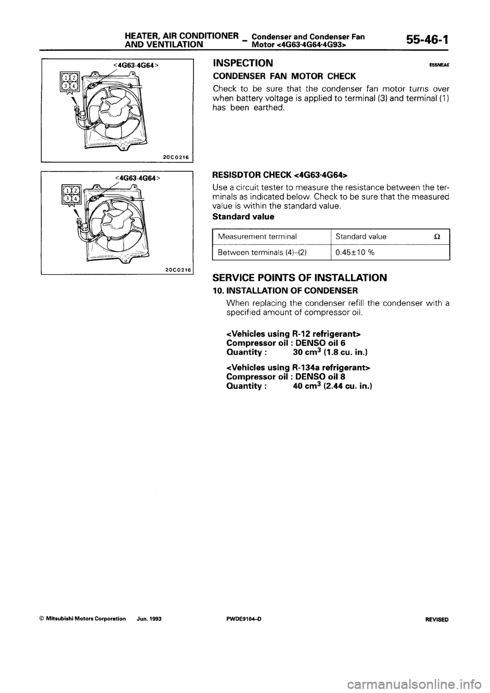 MITSUBISHI SPACE RUNNER 1992  Workshop Manual 