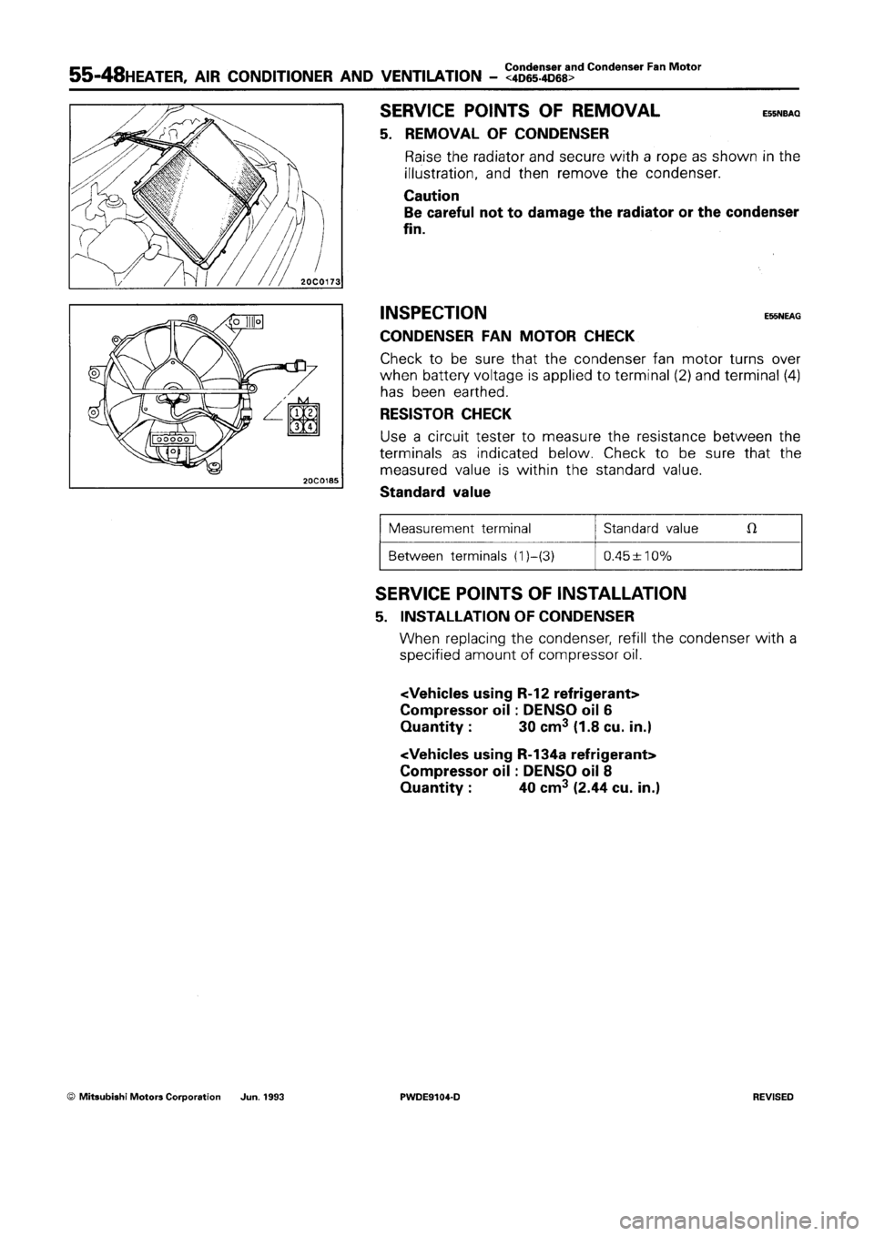MITSUBISHI SPACE RUNNER 1992  Workshop Manual 
