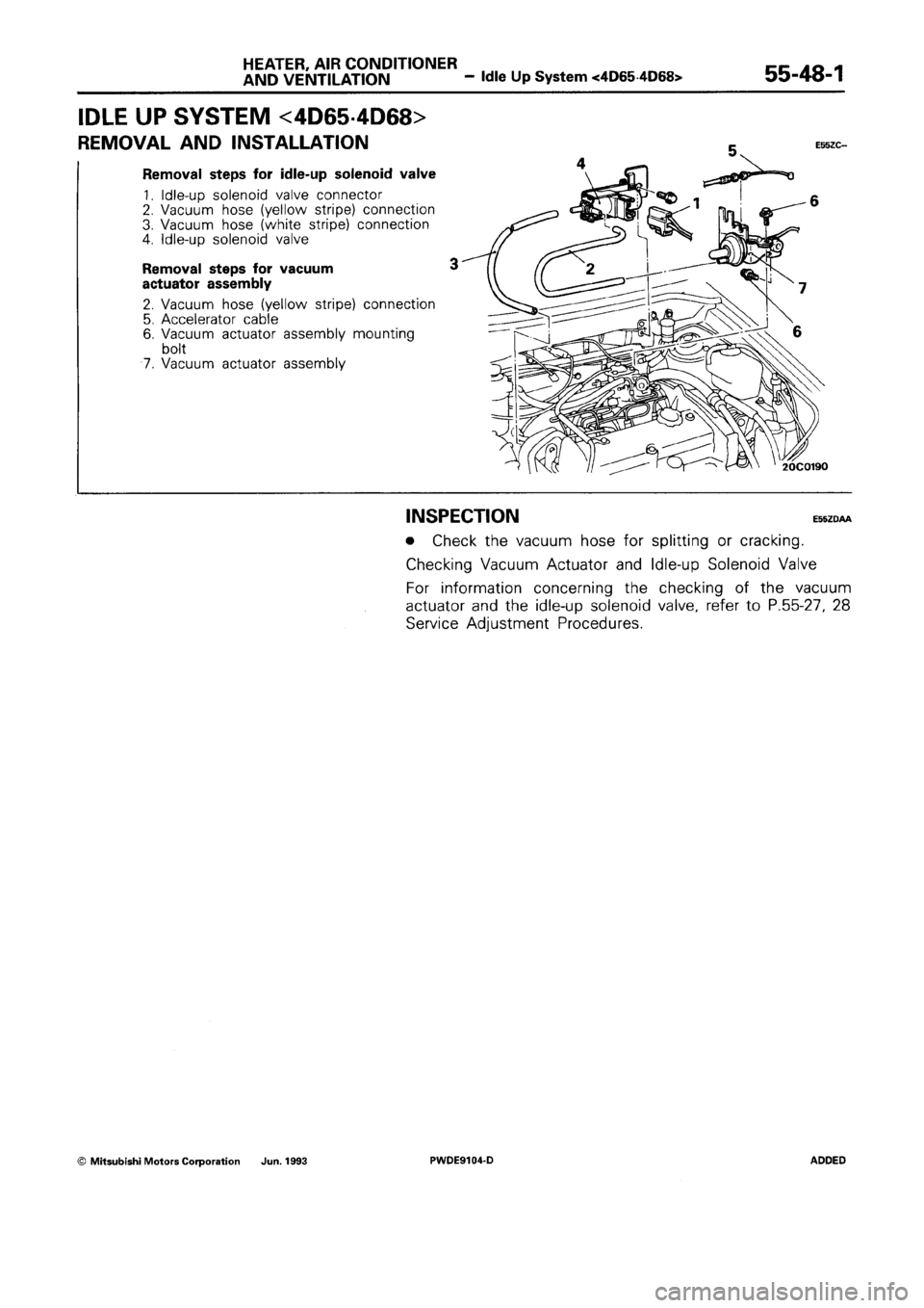 MITSUBISHI SPACE RUNNER 1992  Workshop Manual 