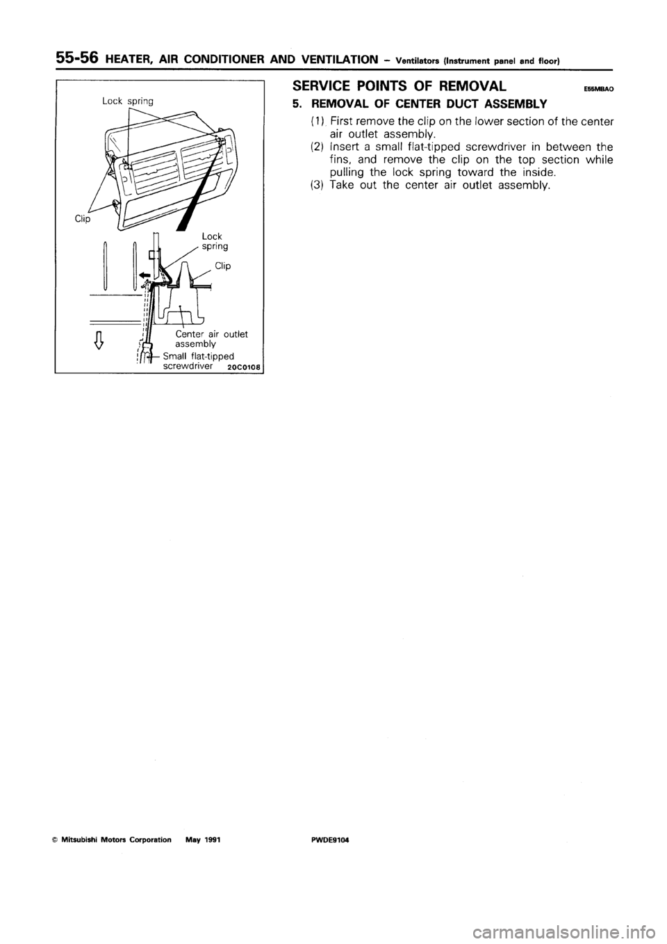 MITSUBISHI SPACE RUNNER 1992  Workshop Manual 