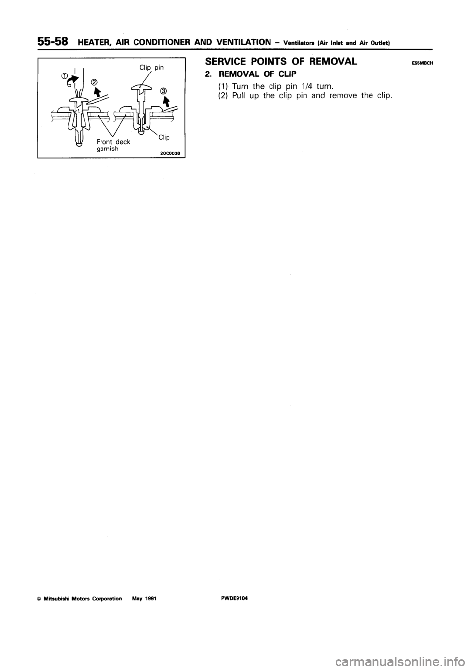 MITSUBISHI SPACE RUNNER 1992  Workshop Manual 