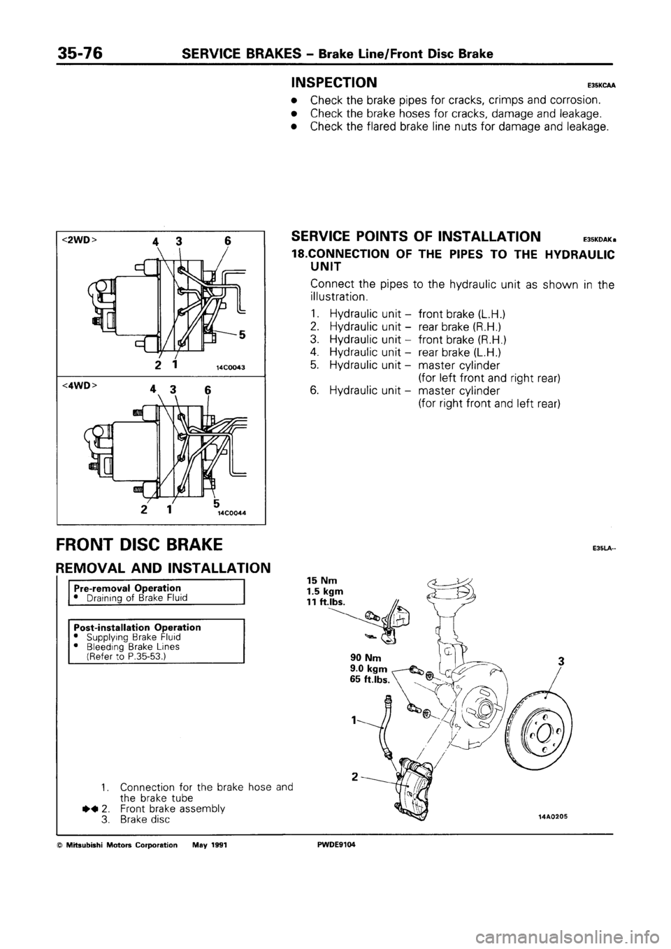 MITSUBISHI SPACE RUNNER 1992  Workshop Manual 