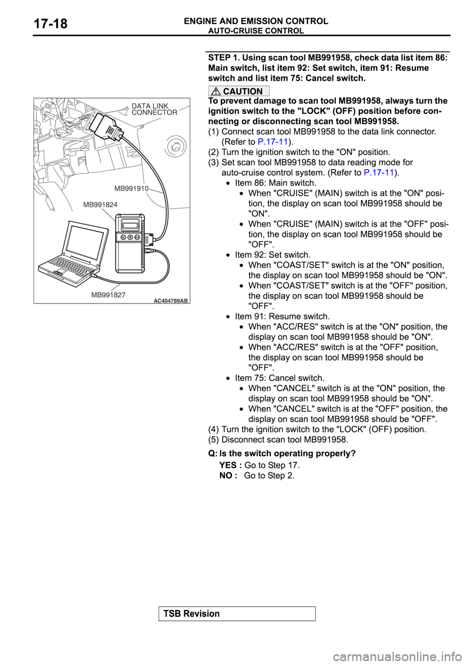MITSUBISHI SPYDER 2006  Service Repair Manual 