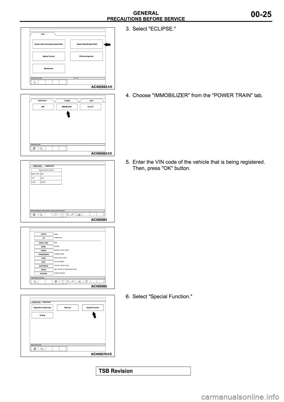 MITSUBISHI SPYDER 2006  Service Repair Manual 