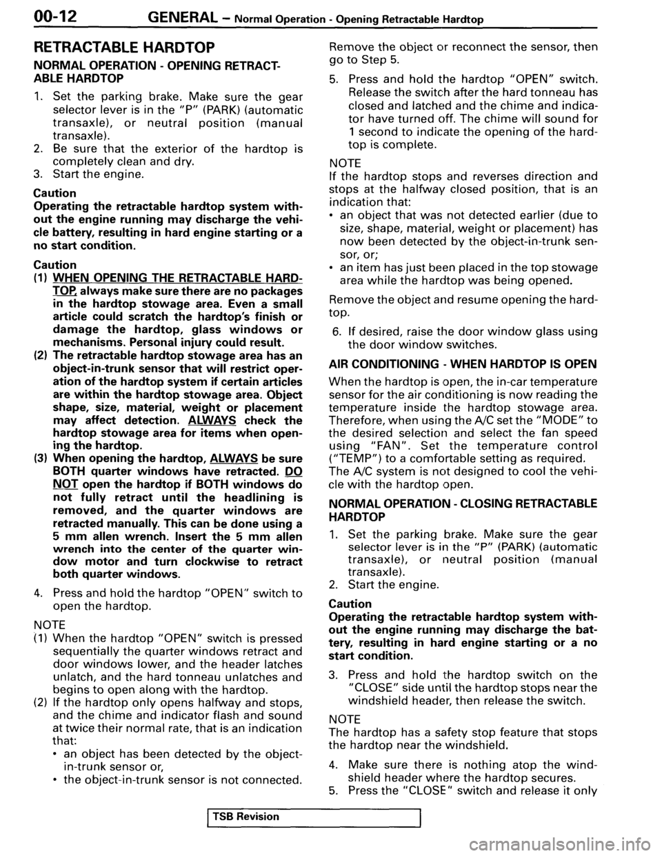 MITSUBISHI SPYDER 1995  Service Manual Supplement 
