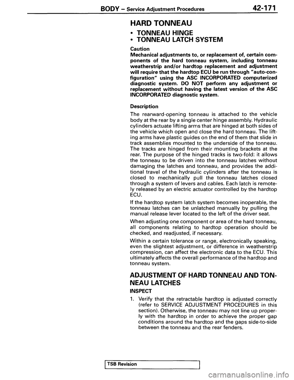MITSUBISHI SPYDER 1995  Service Manual Supplement 