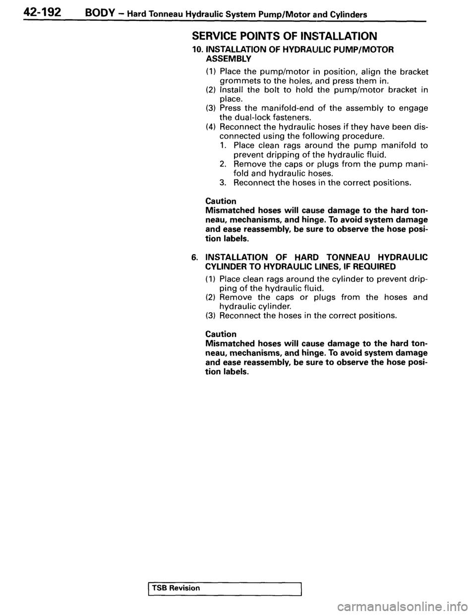 MITSUBISHI SPYDER 1995  Service Manual Supplement 