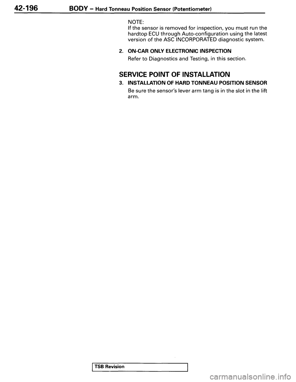 MITSUBISHI SPYDER 1995  Service Manual Supplement 