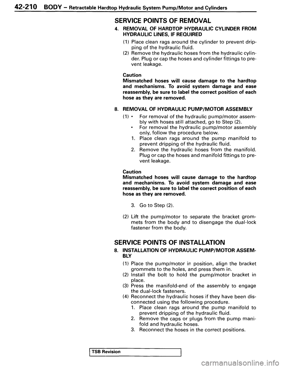 MITSUBISHI SPYDER 1995  Service Manual Supplement 