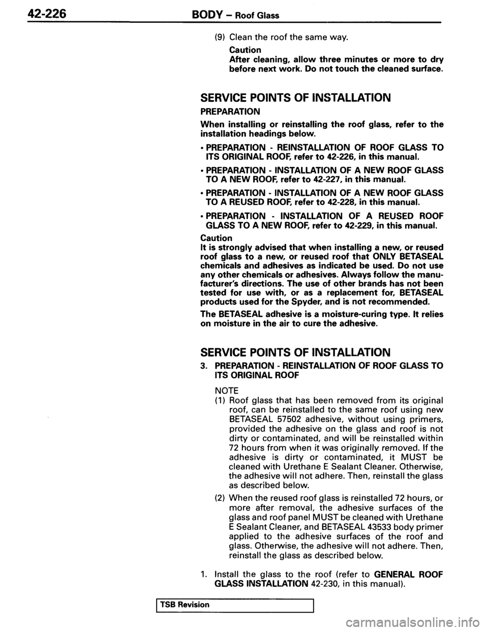 MITSUBISHI SPYDER 1995  Service Manual Supplement 