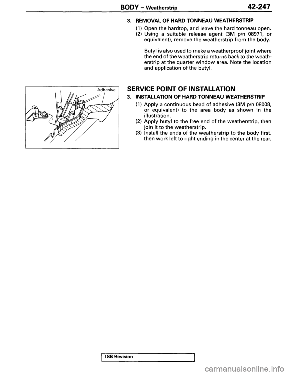 MITSUBISHI SPYDER 1995  Service Manual Supplement 
