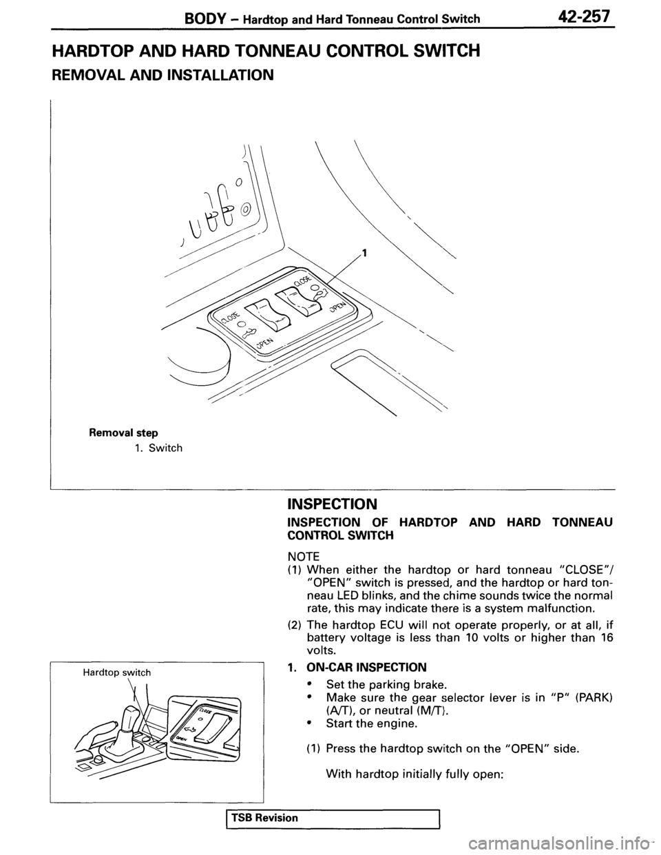 MITSUBISHI SPYDER 1995  Service Manual Supplement 