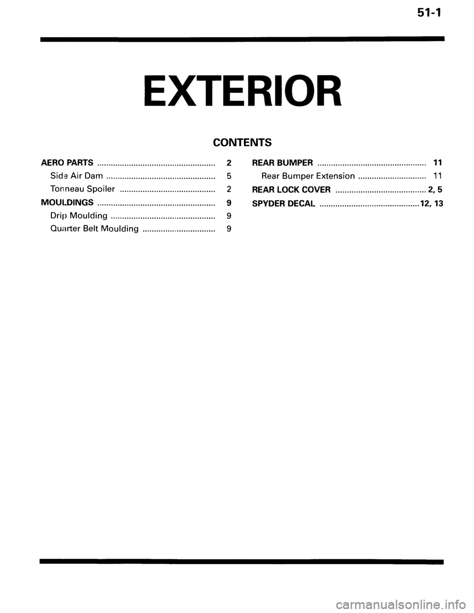 MITSUBISHI SPYDER 1995  Service Manual Supplement 