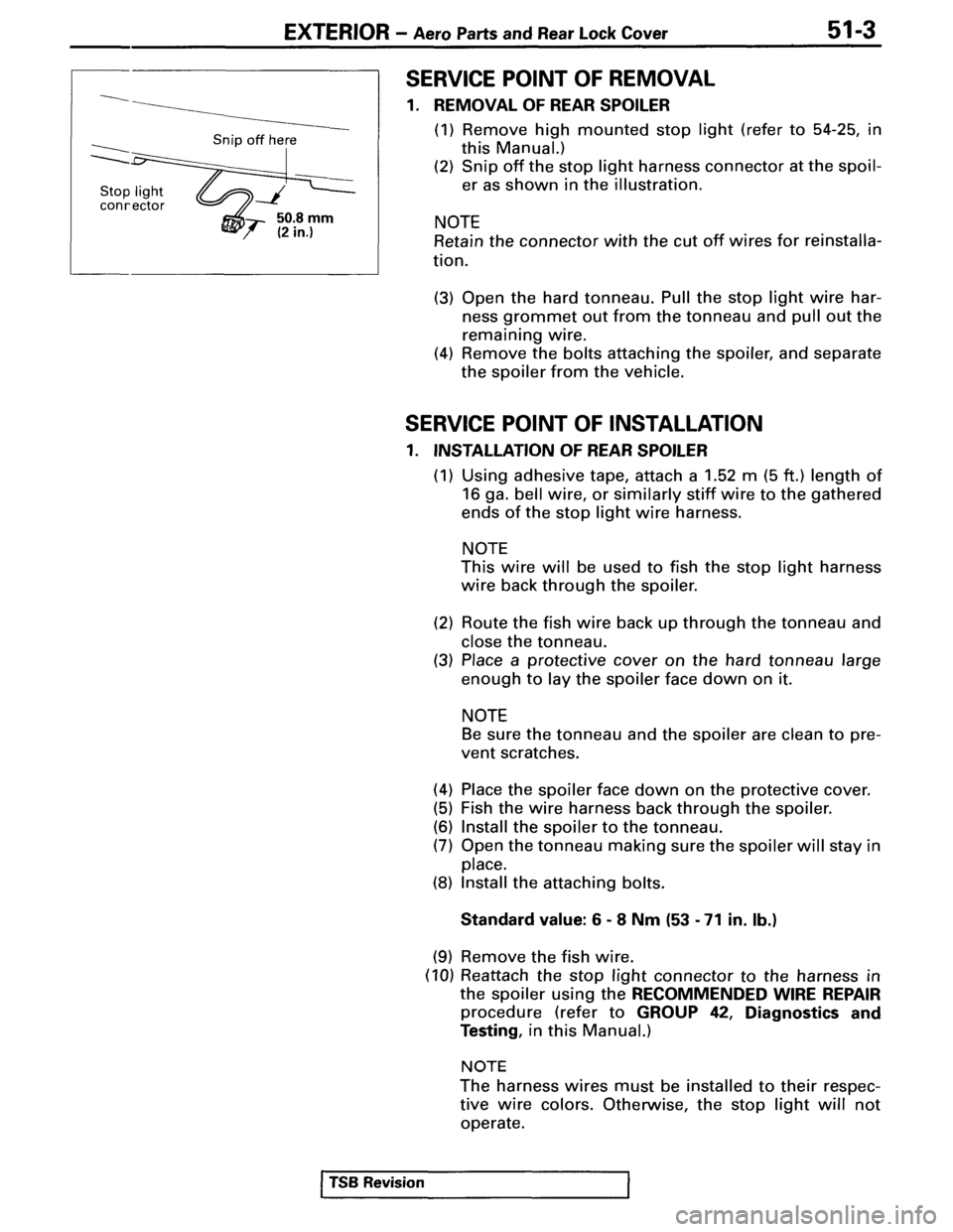 MITSUBISHI SPYDER 1995  Service Manual Supplement 