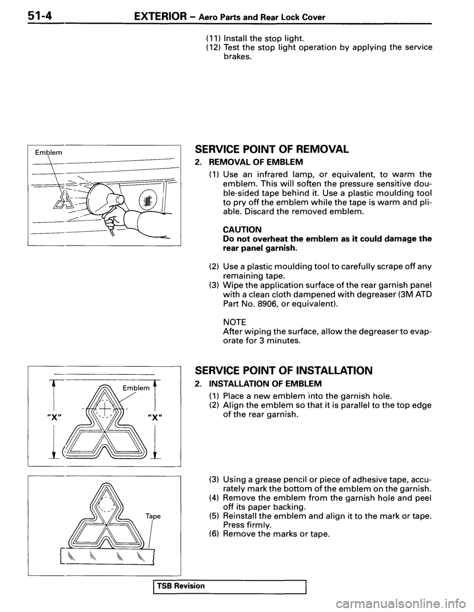 MITSUBISHI SPYDER 1995  Service Manual Supplement 