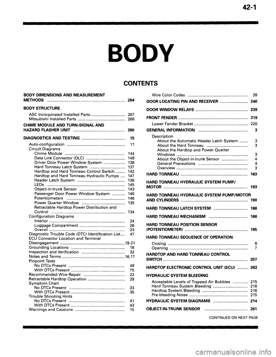 MITSUBISHI SPYDER 1995  Service Manual Supplement 
